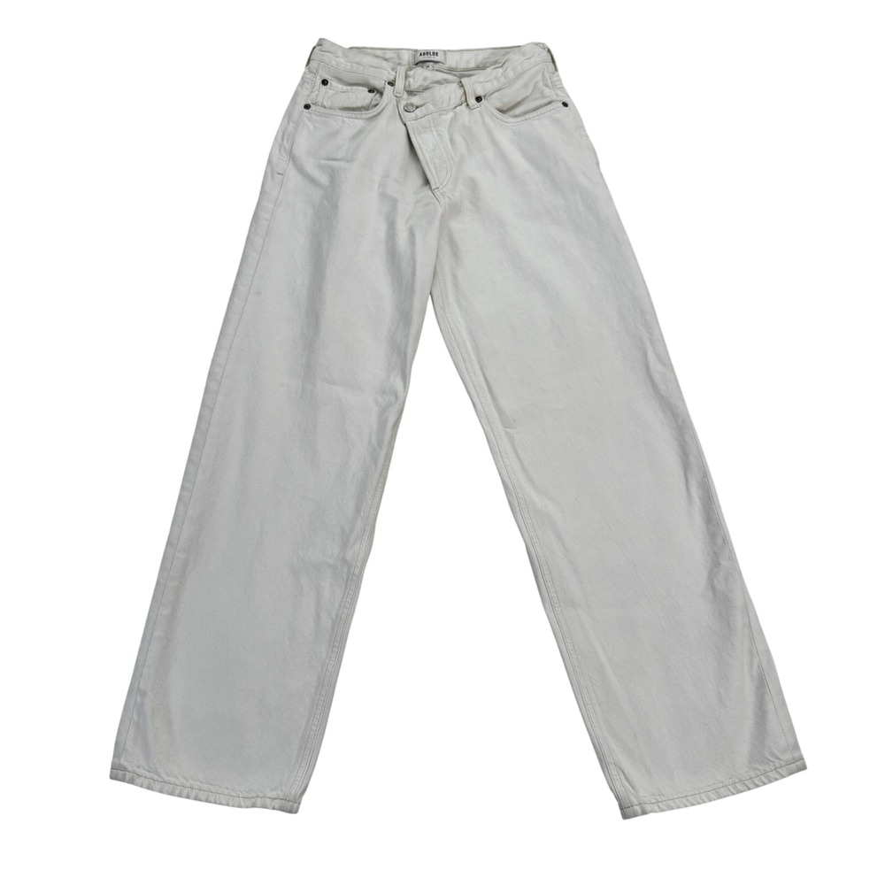 AGOLDE Criss Cross Upsize High Rise Wide Leg Jeans White Size 26